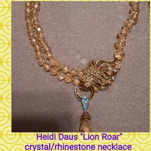 HEIDI DAUS "Lion Roar" Crystal  Necklace